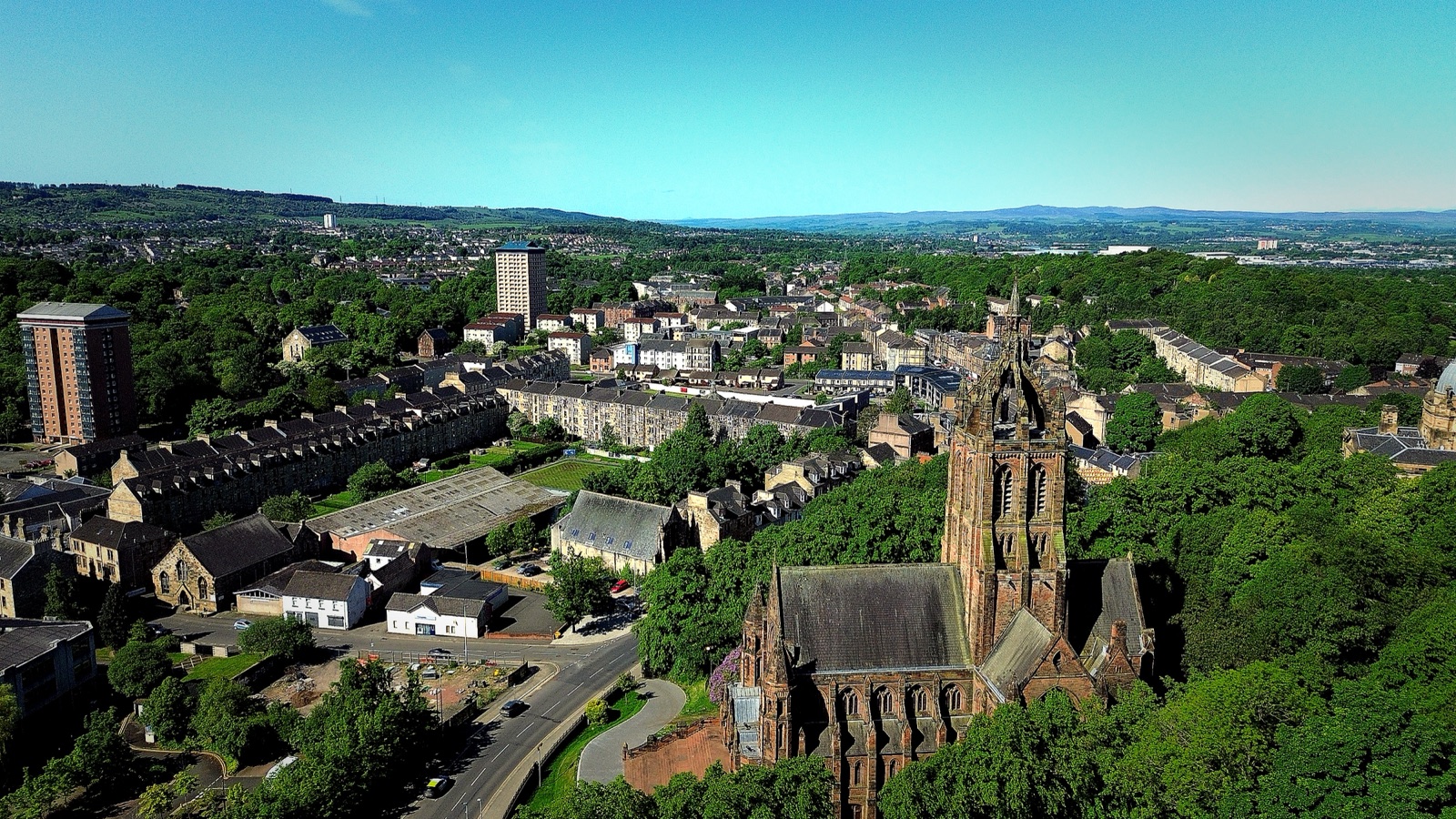 Paisley town centre and surrounding streets
